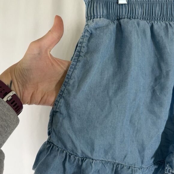 Aerie Shorts Women's Large Blue Lyocell Ligthweight 2" Inseam No Pockets - Picture 3 of 10